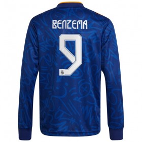 Camisolas de futebol Real Madrid Karim Benzema 9 Equipamento Alternativa 2021/22 Manga Comprida